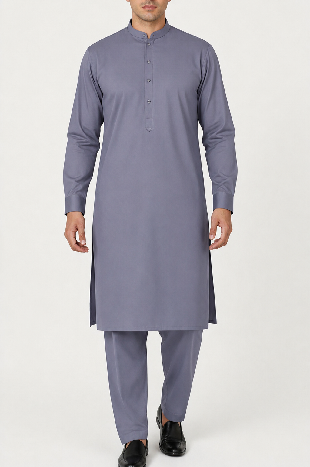 NIRAQ Men's Kurta Pajama - Gray Prestige