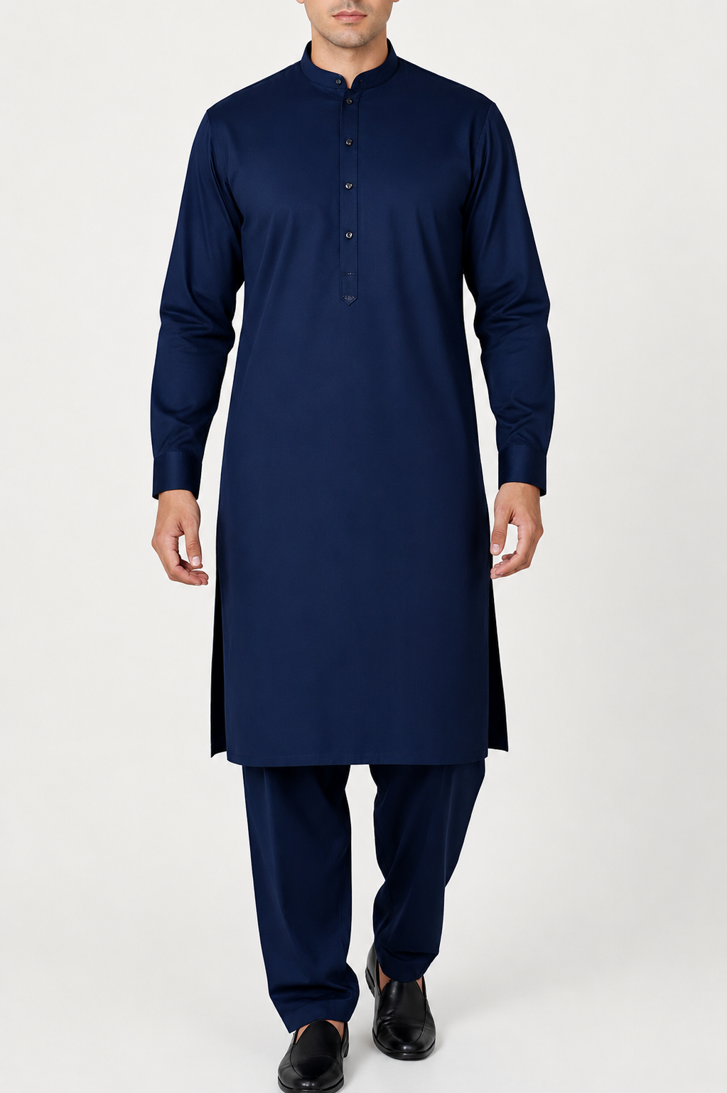 NIRAQ Men's Kurta Pajama - Blue Classic