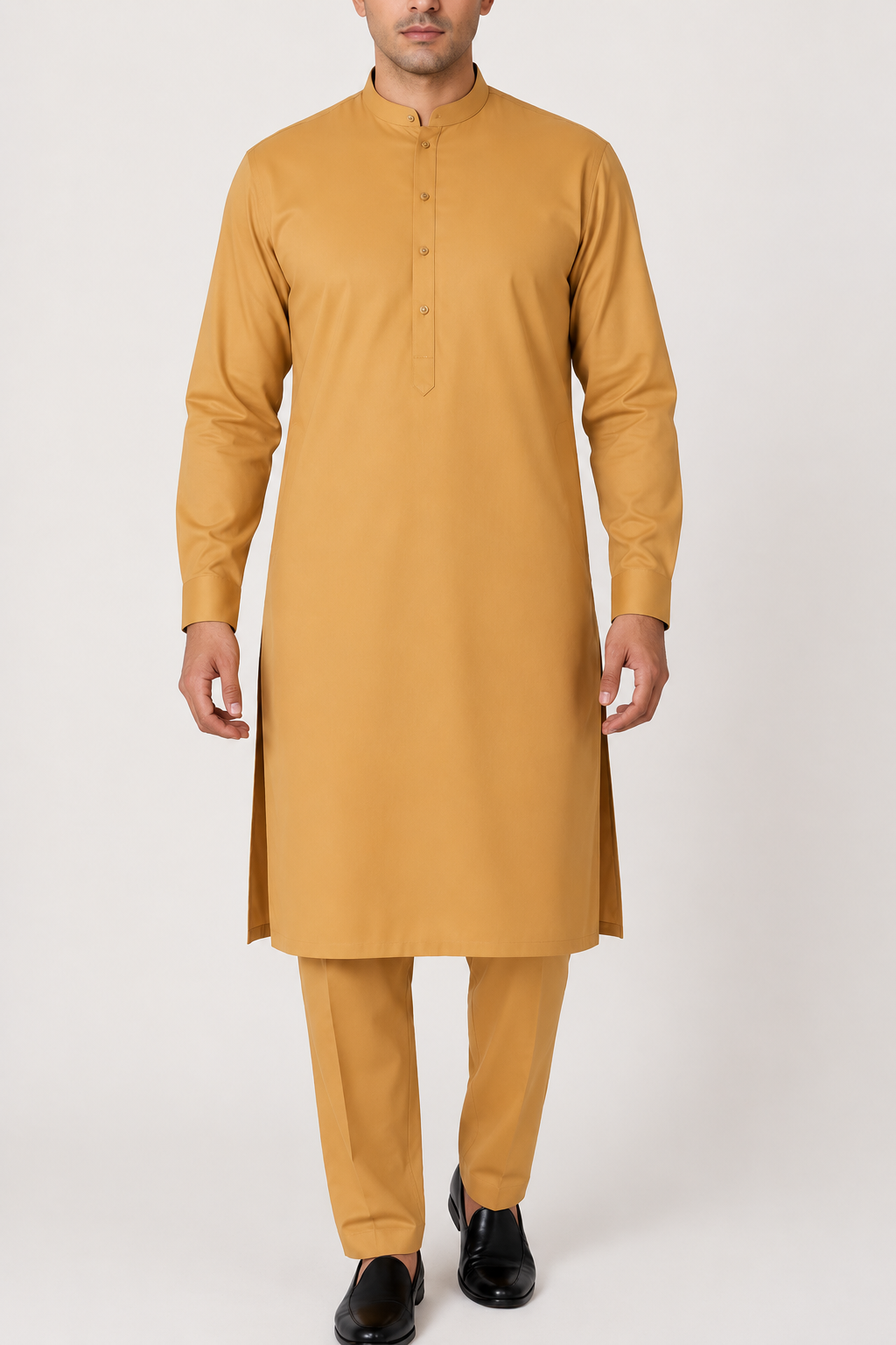 NIRAQ Men's Kurta Pajama - Caramel Brown
